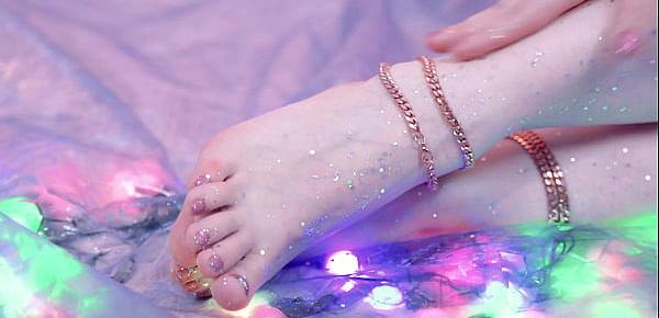  candy and glitter foot fetish close up compilation video free foot fetish porn video